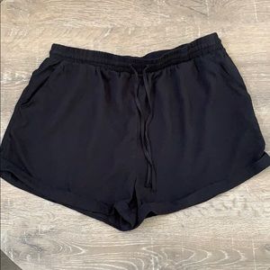 Forever 21 Black Rayon Shorts with Pockets
